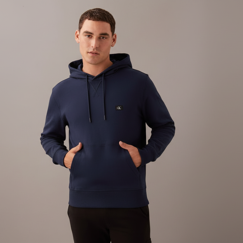 Calvin Klein Jeans Men's Monogram Logo Badge Hoodie