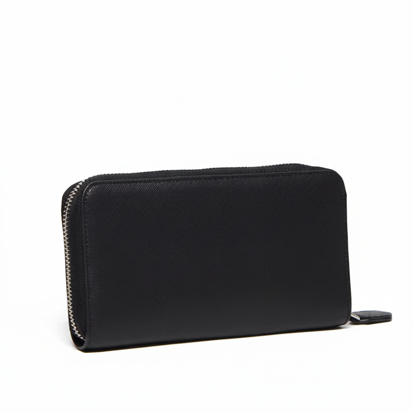 Armani Exchange (A|X) Women's Saffiano Leather Zip-Around Wallet