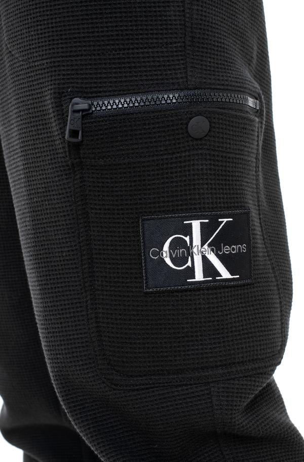 CalvinKlein Jeans Technical Waffle Cargo Sweatpants with Zip Pocket
