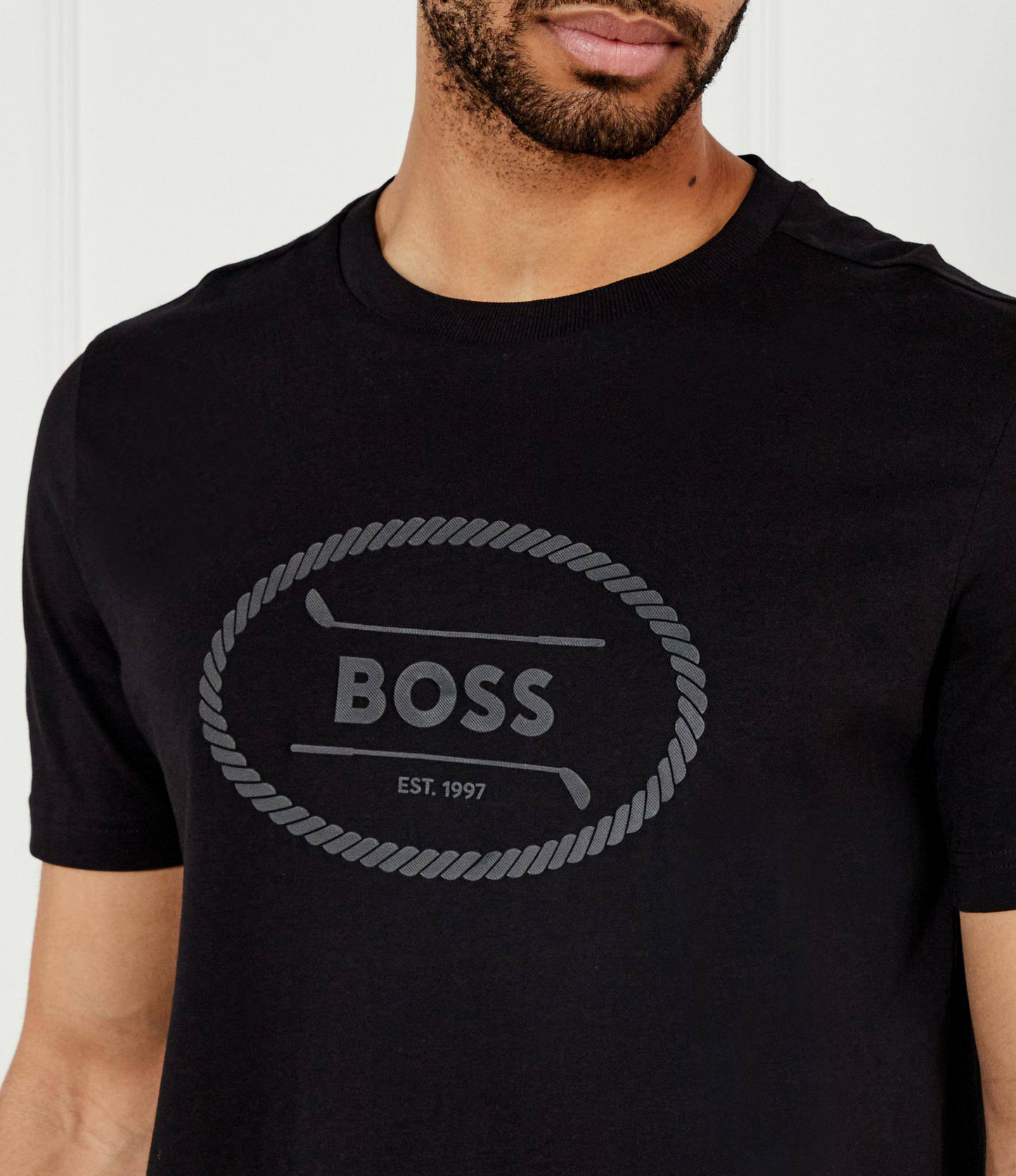 BOSS T-Shirt With Print Logo- Slim Fit