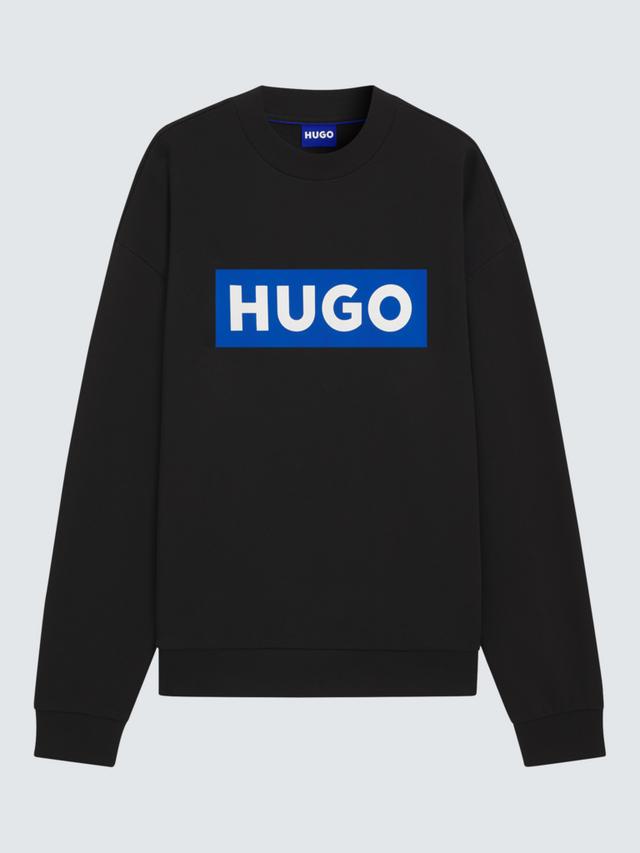 Hugo Blue Line Sweater With Printed Logo