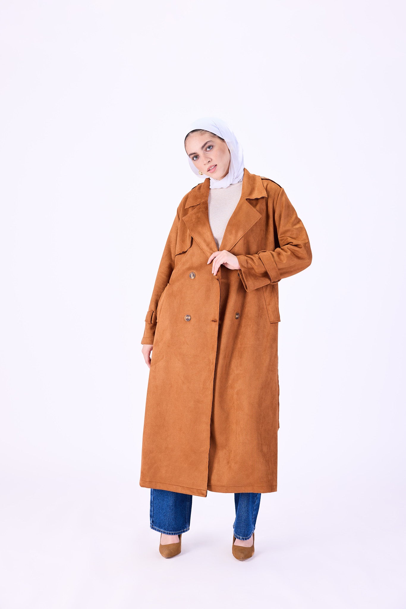 Coats with Grace Suede trench