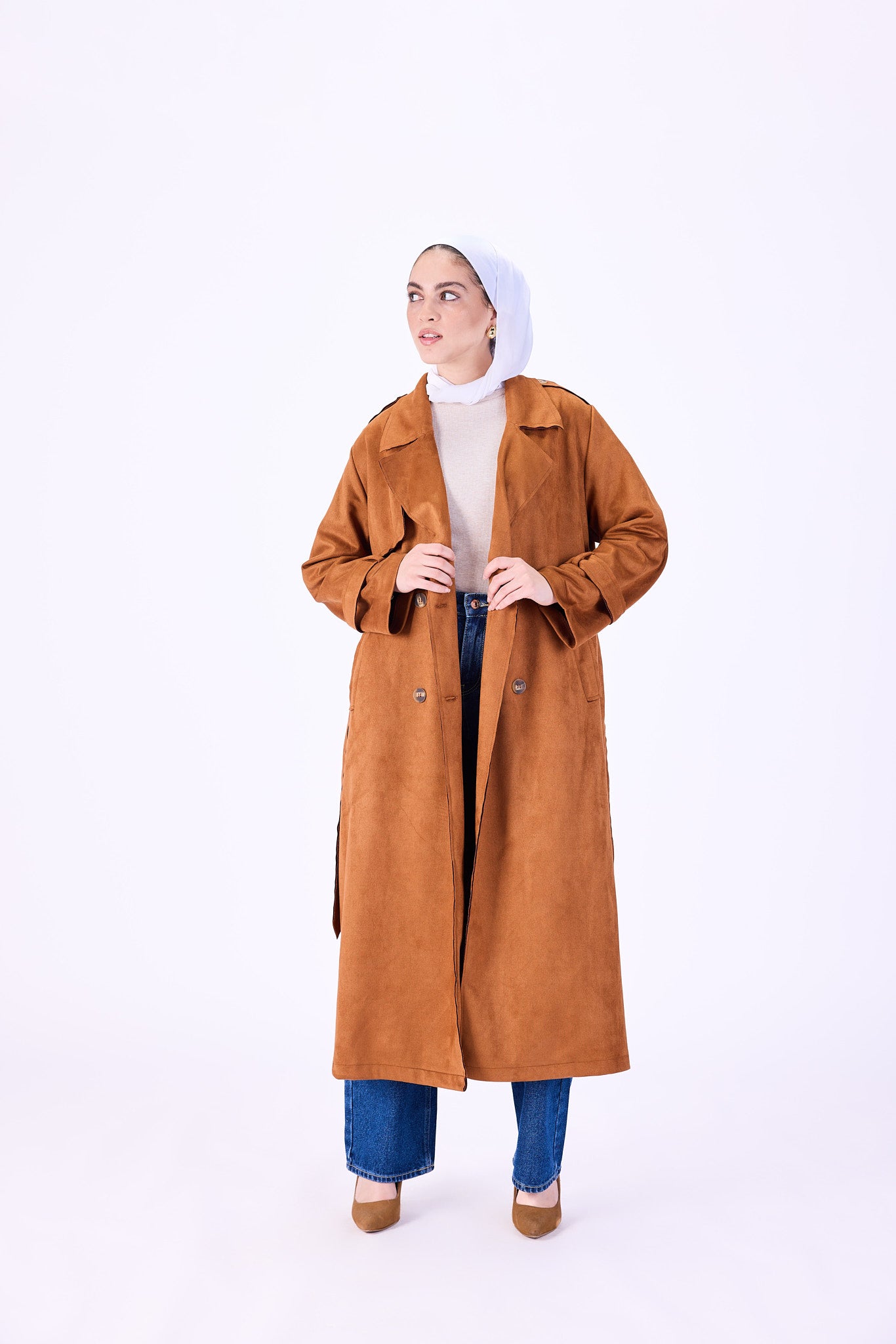 Coats with Grace Suede trench