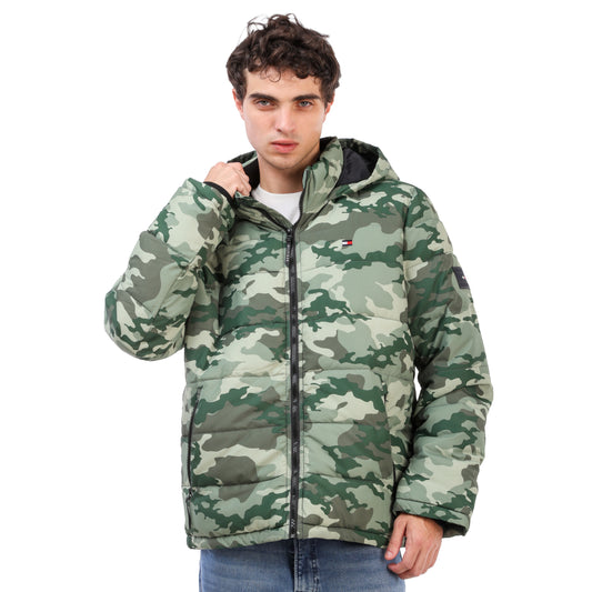 Tommy Hilfiger Camouflage Jacket With Hood