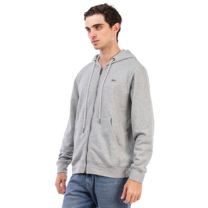 Lacoste Kangaroo Pocket Zip Up Fleece