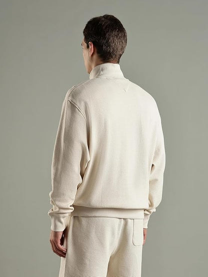 Tommy Jeans Waffle Knit Half-Zip Sweatshirt