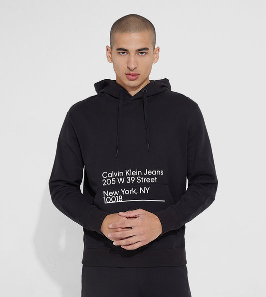 Calvin Klein Jeans New York Address Logo Hoodie