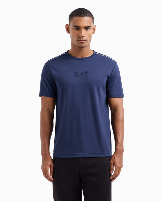 Emporio Armani LOGO SERIES CREW-NECK T-SHIRT IN A STRETCH BLEND