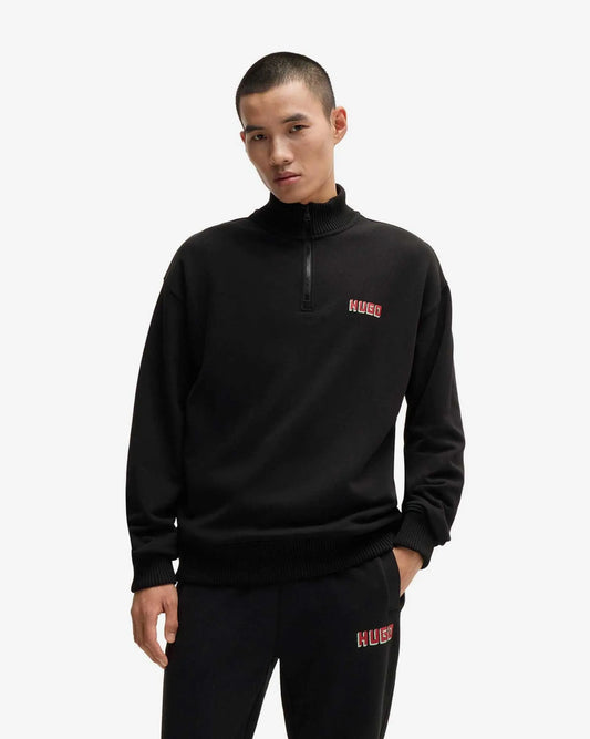 HUGO Men's Quarter-Zip High-Line Red