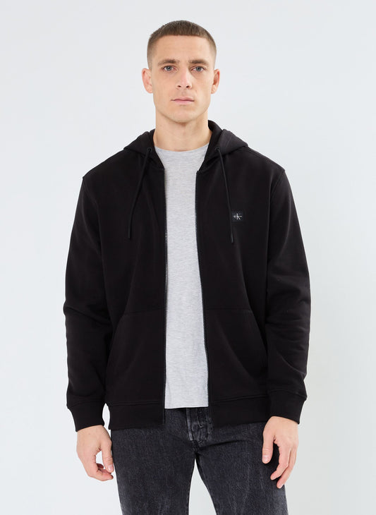 Calvin Klein Jeans Men’s Monogram Patch Zip-Up Hoodie