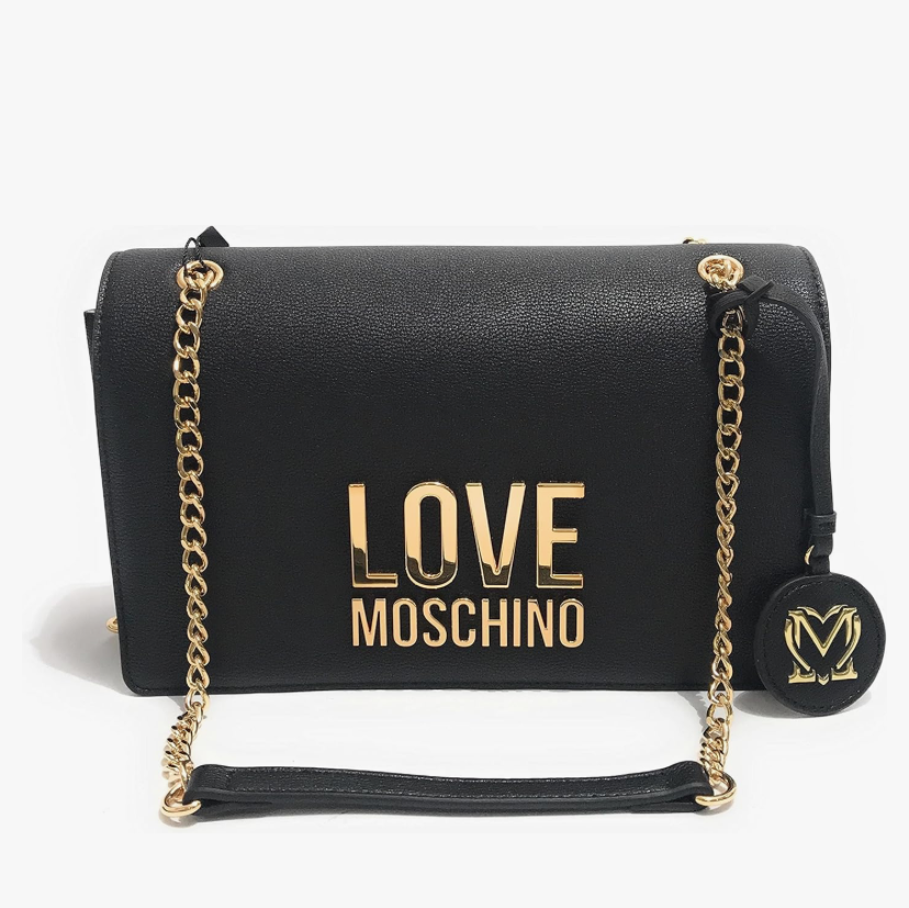 Love Moschino Logo Plaque Shoulder Bag