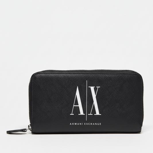 Armani Exchange (A|X) Women's Saffiano Leather Zip-Around Wallet