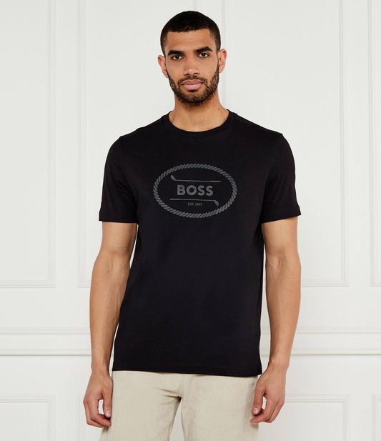 BOSS T-Shirt With Print Logo- Slim Fit