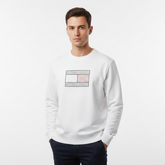 Tommy Hilfiger Men’s Sweatshirt with Signature Embroidery