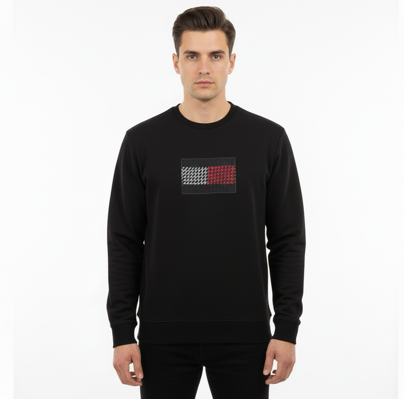 Tommy Hilfiger Men’s Sweatshirt with Signature Embroidery
